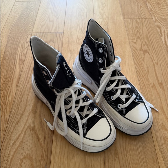 Converse Black and White High-Top Sneakers - Picture 3 of 5